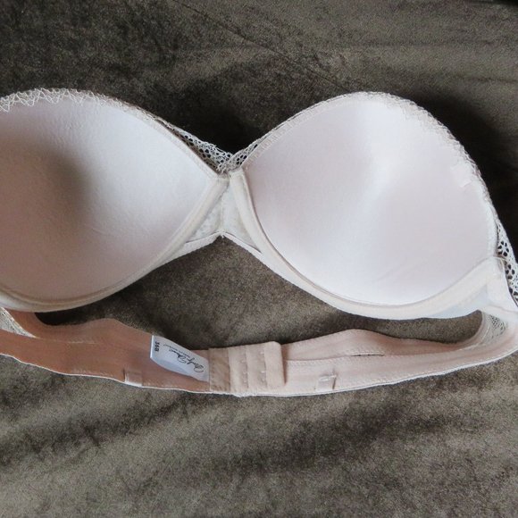 MARILYN MONROE BRA  *  36B * strapless*beige lace - Picture 2 of 5